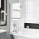 Abingdon 1500 Roll Top Shower Bath - Chrome Ball Feet & 6mm Easy Clean Screen With Rail