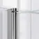 Abingdon 1500 Roll Top Shower Bath - Chrome Ball Feet & 6mm Easy Clean Screen With Rail