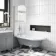 Abingdon 1500 Dove Grey Roll Top Shower Bath - Grey Ball Feet & 6mm Easy Clean Screen With Rail