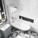 Abingdon 1500 Dove Grey Roll Top Shower Bath - Grey Ball Feet & 6mm Easy Clean Screen With Rail