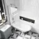 Abingdon 1500mm Roll Top Shower Bath - White Claw Feet & 6mm Easy Clean Screen
