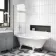 Abingdon 1700mm Roll Top Shower Bath - White Claw Feet & 6mm Easy Clean Screen