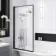 Abingdon 1500 Roll Top Shower Bath - Black Ball Feet & 6mm Easy Clean Matt Black Framed Screen