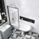 Abingdon 1500 Dove Grey Roll Top Shower Bath - White Ball Feet & 6mm Easy Clean Matt Black Framed Screen
