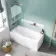 Stafford  1600x700 Shower Bath & 4mm Screen with Rail