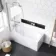 Stafford 1500x700 Round Shower Bath & 6mm Easy Clean Screen with Rail