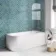 Oakham 1700 Space Saving Shower Bath & 6mm Easy Clean Screen- Right Handed