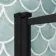 Oakham 1700 Space Saving Shower Bath & 6mm Easy Clean Matt Black Framed Bath Screen - Left Handed