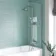 P Shaped 1500 Shower Bath with Front Panel & 4mm Screen - Right Handed