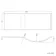 P Shaped 1500 Shower Bath with Front Panel & 4mm Screen with Rail - Right Handed