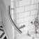 P Shaped 1500 Shower Bath with Front Panel & 6mm Easy Clean Screen with Rail - Left Handed