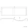 P Shaped 1700 Bath with Front Panel - Left Handed