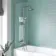 P Shaped 1700 Shower Bath with Front Panel & 4mm Screen - Left Handed