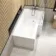 L Shaped 1500 Shower Bath & 6mm Easy Clean Screen with Rail - Right Handed