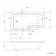L Shaped 1500 Shower Bath with Front Panel & 4mm Fixed Screen with Rail - Left Handed