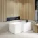 L Shaped 1600 Bath with Front Panel - Right Handed
