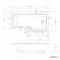 L Shaped 1600 Shower Bath with Front Panel & 6mm Matt Black Easy Clean Screen with Rail - Right Handed