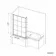 L Shaped 1500 Shower Bath with Front Panel & 6mm Easy Clean Matt Black Grid Bath Screen - Left Handed
