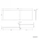 L Shaped 1500 Shower Bath with Front Panel & 6mm Easy Clean Matt Black Grid Bath Screen - Left Handed