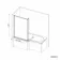L Shaped 1500 Shower Bath with Front Panel & 6mm Easy Clean Matt Black Framed Bath Screen - Left Handed