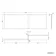 L Shaped 1500 Shower Bath with Front Panel & 6mm Easy Clean Matt Black Framed Bath Screen - Left Handed