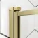 Stafford 1600x700 Round Shower Bath & 6mm Easy Clean Brushed Brass Framed Bath Screen