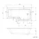 L Shaped 1600 Shower Bath with Front Panel & 6mm Easy Clean Brushed Brass Bath Screen - Right Handed