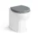 Bermuda Traditional Dove Grey Slimline Back To Wall Unit and Hudson Toilet with Wooden Seat