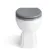 Bermuda Traditional Dove Grey Slimline Back To Wall Unit and Hudson Toilet with Wooden Seat
