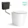 Boston Rimless Back To Wall Toilet With Premium Soft Close Slim Seat and Concealed Cistern