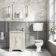 Hudson Traditional Toilet With Low-Level Cistern and Chalk White Wooden Seat