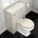 Hudson Traditional Back To Wall Toilet With Chalk White Wooden Seat and Concealed Cistern