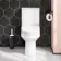 Denver Rimless Fully Back to Wall Close Coupled Toilet & Pedestal Basin Set