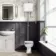 Hudson Traditional Toilet With High-Level Cistern and Cotton White Wooden Seat