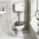 Hudson Traditional Low-Level Toilet With Graphite Grey Seat & Pedestal Basin - Single Tap Hole