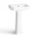 Hudson Traditional High-Level Toilet With Inky Blue Seat & Pedestal Basin - Single Tap Hole