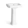 Hudson Traditional Close Coupled Toilet & Pedestal Basin Set - Double Tap Hole