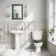 Hudson Traditional Close Coupled Toilet With Midnight Green Seat & Pedestal Basin - Single Tap Hole