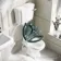 Hudson Traditional Low-Level Toilet With Midnight Green Seat & Pedestal Basin - Double Tap Hole