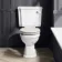 Hudson Traditional Close Coupled Toilet With Cotton White Seat & Pedestal Basin - Single Tap Hole