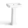 Hudson Traditional High-Level Toilet With Cotton White Seat & Pedestal Basin - Single Tap Hole