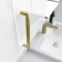 Harper Gloss White Wall Hung Cabinet 600x300mm - Brushed Brass Accents