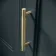 Monaco Inky Blue Floor Standing Tall Cabinet Unit 1900x300mm - Brass Knurled Handles