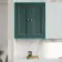 Midnight Green Wall Hung Cabinet 700x600mm - Brushed Brass Accents