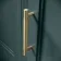 Monaco Midnight Green Floor Standing Tall Cabinet Unit 1900x300mm - Brass Knurled Handles