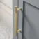 Bermuda Dove Grey Floor Standing Tall Cabinet 1500x350mm - Brass Knurled Handles
