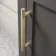 Bermuda Graphite Grey Floor Standing Tall Cabinet 1500x350mm - Brass Knurled Handles
