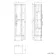 Bermuda Cashmere Pink Floor Standing Tall Cabinet 1500x350mm - Brass Knurled Handles