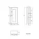 Chalk White Wall Hung Cabinet 700x300mm - Brushed Brass Accents