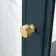 Inky Blue Mirror Cabinet 700x500mm - Brushed Brass Accents